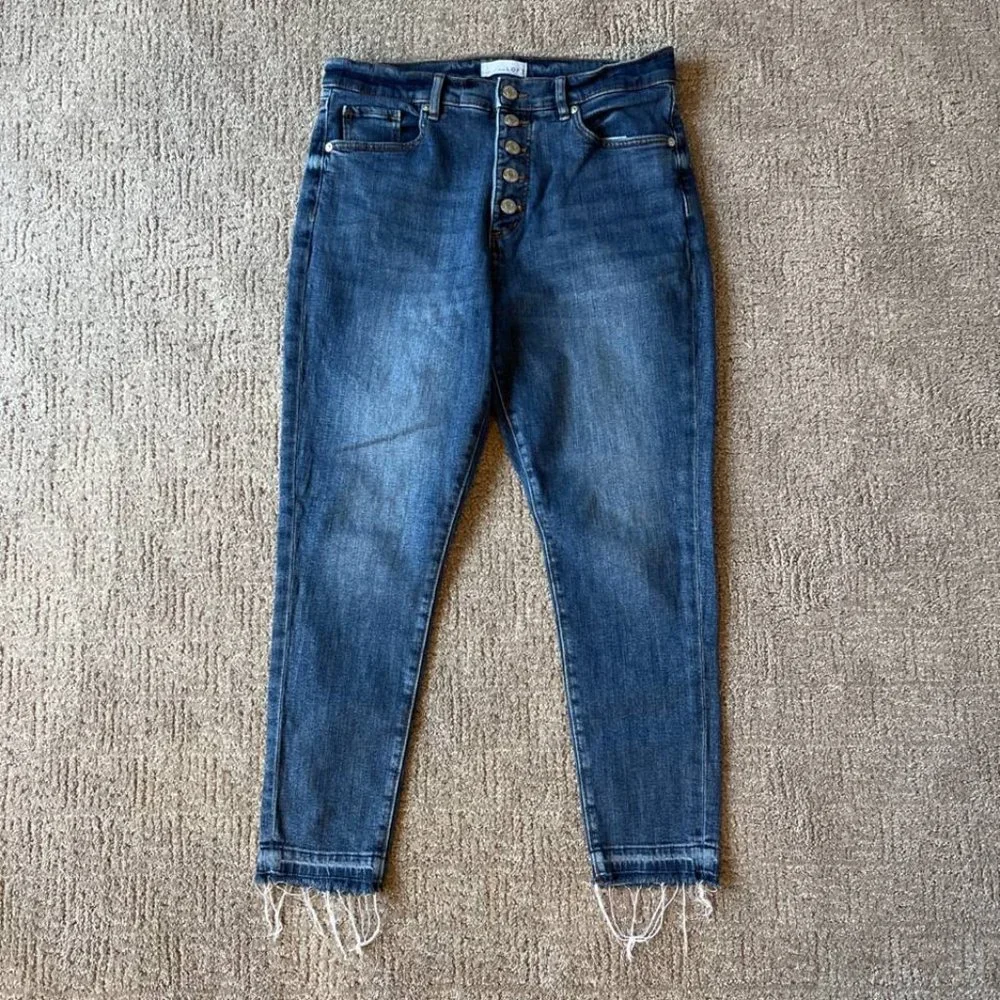 LOFT Women's Skinny Jeans - Dark Blue - Picture 1 of 5